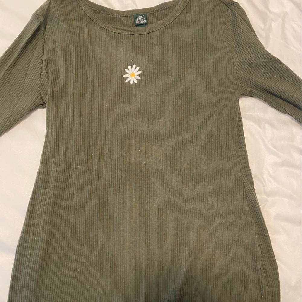 Green knit dress
